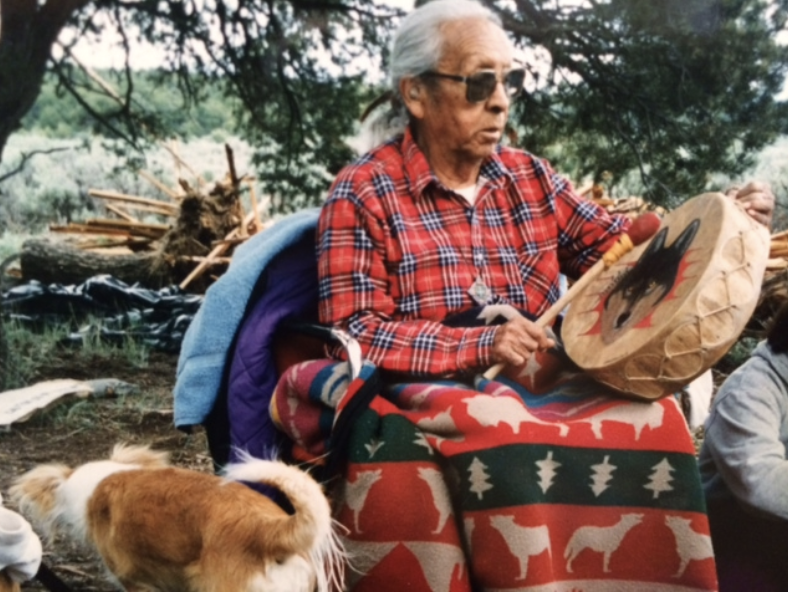 Grampa Pete Concha, the spiritual leader of the Taos Pueblo.