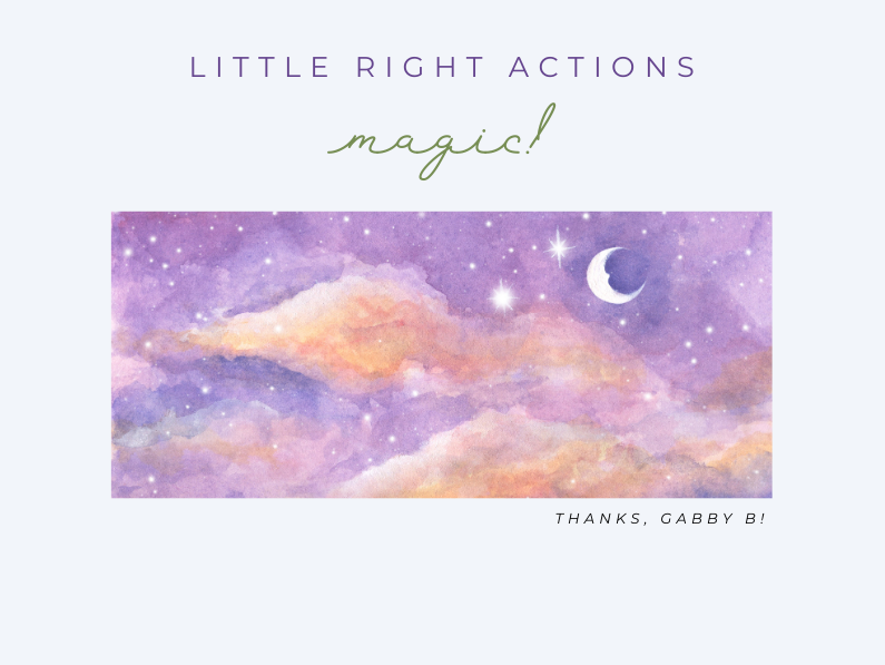 Magic! Take one small action today for your writing